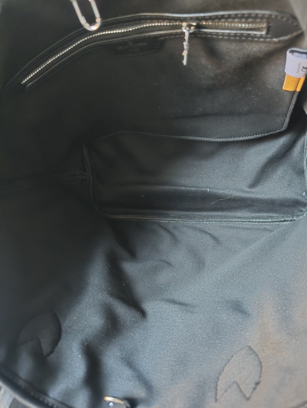 Cotton Denim Delux Allways Filled Tote Bag —Washed Chrome Grey Coal Black Trim - Picture 13 of 16